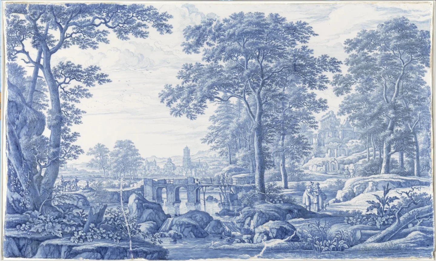 Plaque with an Italianate Landscape